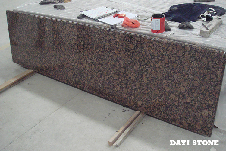 Baltic Brown Granite Stone Countertop Polished Laminated edge 96x26 - Dayi Stone